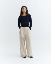 Load image into Gallery viewer, Beige Wide Leg Patty Pants
