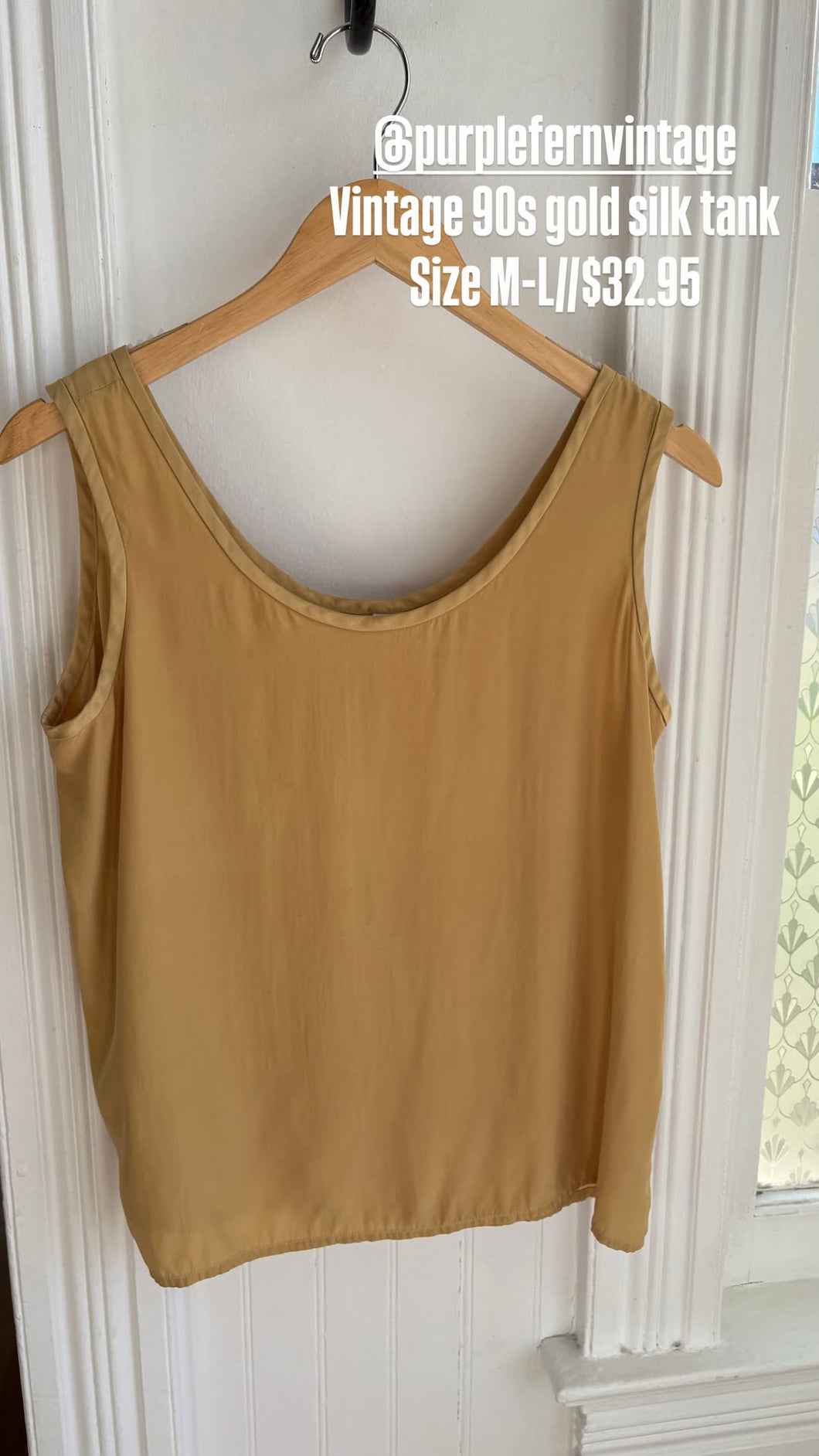 PF VTG 90s Gold Silk Tank [M/L]
