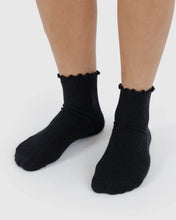 Load image into Gallery viewer, Lettuce Edge Sock Set of 2 - Heather Grey &amp; Black