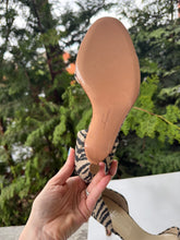 Load image into Gallery viewer, Ferragamo Zebra Print Heeled Sandals [8.5]
