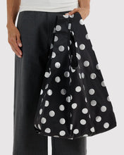 Load image into Gallery viewer, Standard Baggu - Silver Metallic Polka Dot