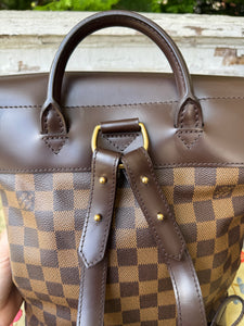 LOUIS VUITTON Soho Backpack in Damier Ebene Canvas