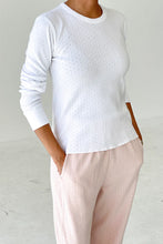Load image into Gallery viewer, Pointelle Fundamental Tee - Snow White