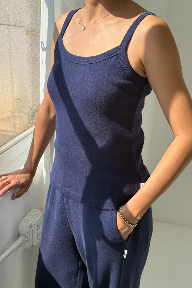 Pointelle Eve Cami - Navy