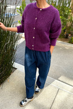 Load image into Gallery viewer, Ayla Mohair Cardigan: Purple