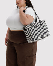 Load image into Gallery viewer, Everyday Cloud Bag - Black and Cream Gingham
