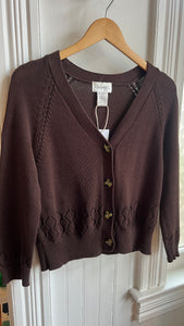 Chocolate Brown Cotton Cardi [M]