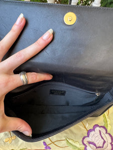 CHANEL Chocolate Bar Black Flap Bag [as-is]