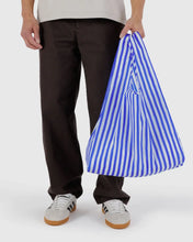 Load image into Gallery viewer, Standard Baggu - Blue Painted Stripe