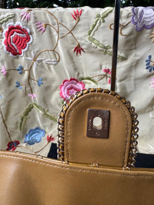 CHANEL VTG Patent Medium Madison Flap Bag in Gold