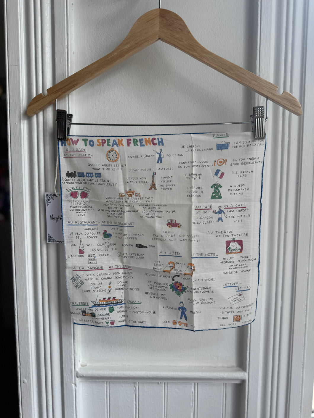 VTG How to Speak French Pocket Square