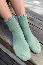Load image into Gallery viewer, The Petite Ruffle Sock: Sea Glass / Powder Blue
