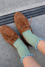 Load image into Gallery viewer, The Petite Ruffle Sock: Sea Glass / Powder Blue