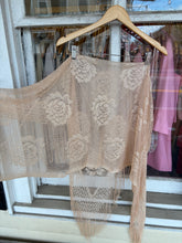 Load image into Gallery viewer, VTG Cream Lace Shawl