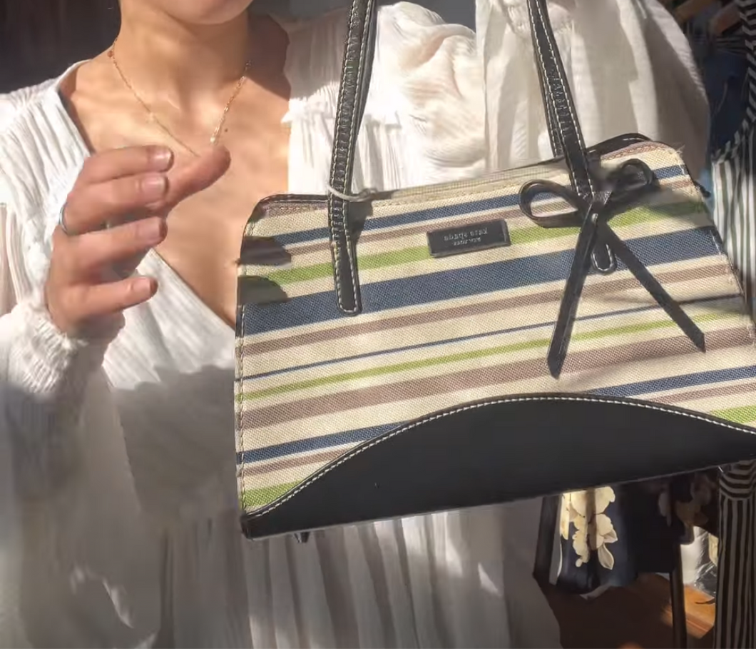 Kate Spade Bow Stripe Shoulder Bag