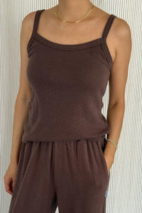 Pointelle Eve Cami - Chocolate