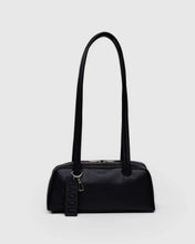 Load image into Gallery viewer, Small Recycled Leather Bowler Bag - Black