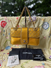 Load image into Gallery viewer, CHANEL VTG Patent Medium Madison Flap Bag in Gold