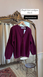 GG 90's Purple Knit Cardigan [L]