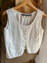 Load image into Gallery viewer, JDV - 90s Soft Cotton White Sleeveless BD [S]