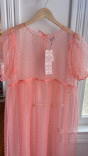 Load image into Gallery viewer, Cammie Dress - Coral Swiss Dot