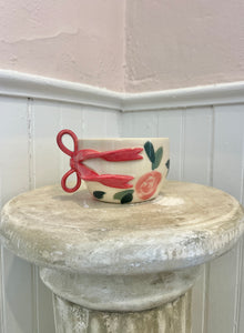 Pink Bow + Roses Mug