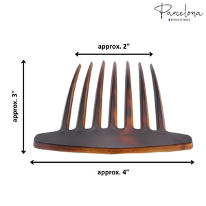 French Large Hair Combs (2 Pcs): Tortoise