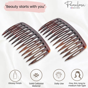 French Curved Small Side Hair Combs (2 Pcs)