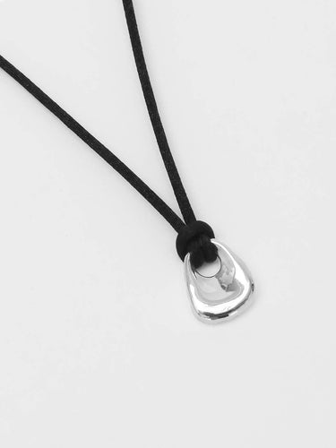 Odette Necklace in Black and Sterling Silver