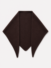 Load image into Gallery viewer, Merino Wool Triangle Scarf (L) - Dark Brown