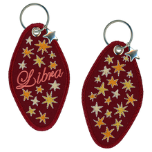 Load image into Gallery viewer, Libra Embroidered Retro Motel Keychain
