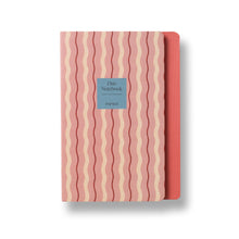 Load image into Gallery viewer, Pink Waves Stepped Softcover Lined Notebook