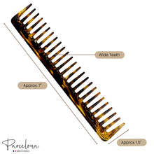 Load image into Gallery viewer, French Wide Tooth Comb: Tortoise Shell