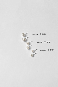 Keshi Pearl Studs: 7mm