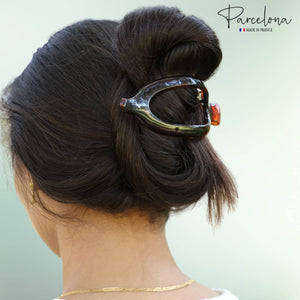 French Large Slide-In Hair Claw: Tortoise Shell