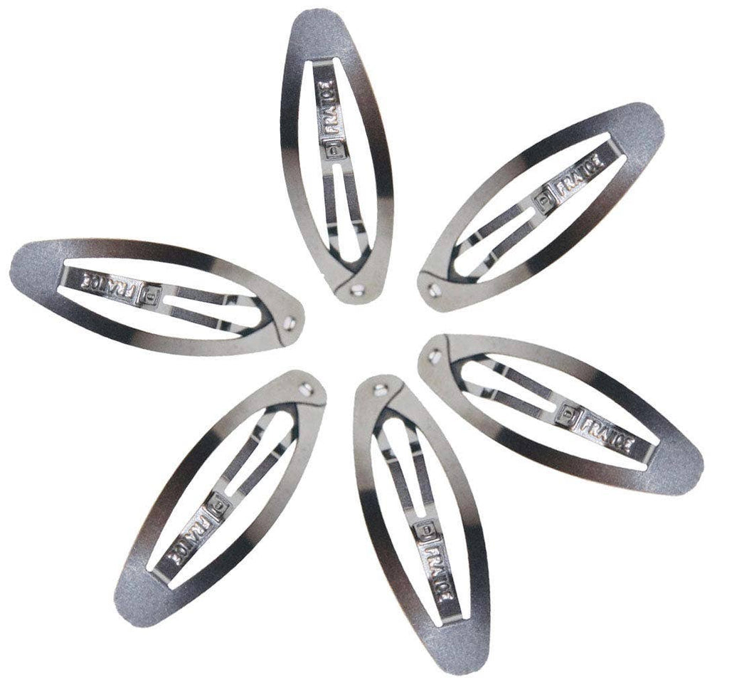 French Stainless Steel Snap Clips: Set of 6
