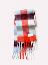 Load image into Gallery viewer, The Reykjavik Scarf - 100% Recycled - Red Blue Check