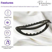 Load image into Gallery viewer, French Oval Hair Barrette: Black