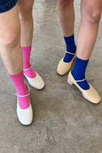 Load image into Gallery viewer, Her Socks - Mercerized Combed Cotton Rib: Cobalt