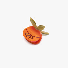 Load image into Gallery viewer, Mandarin Orange With Bow Mini Claw Clip