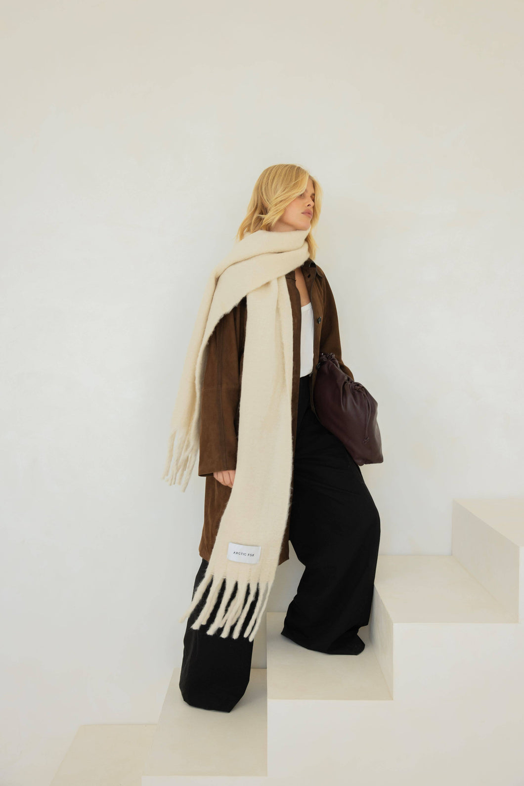 The Reykjavik Scarf - 100% Recycled - Pebble Beige
