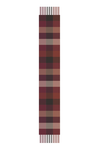 The Reykjavik Scarf - 100% Recycled - Burgundy check - FW25