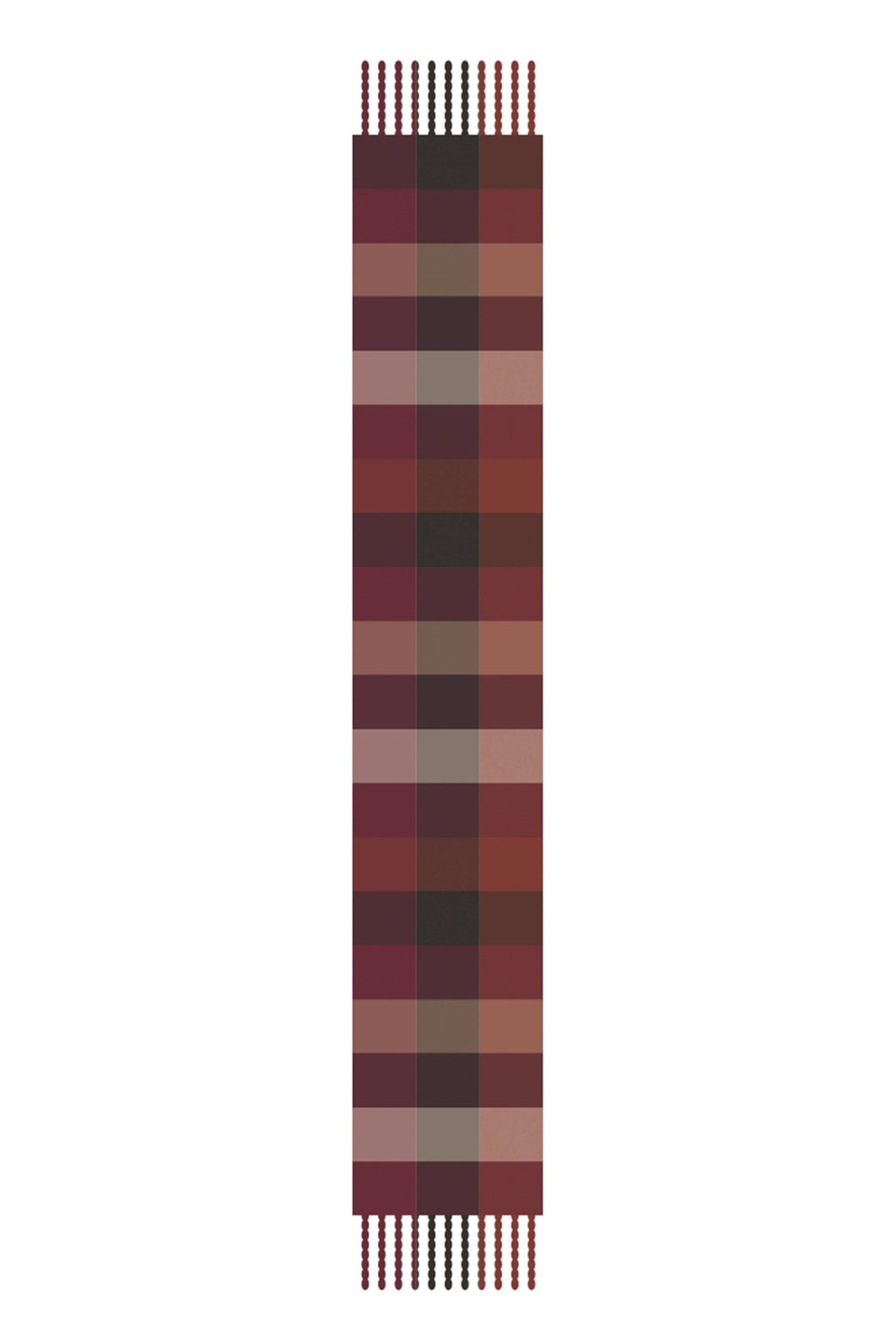 The Reykjavik Scarf - 100% Recycled - Burgundy check - FW25