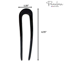 Load image into Gallery viewer, Set of 2 French Hair Pins: Black