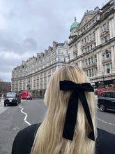 Load image into Gallery viewer, The Perfect Velvet Bow Barrette: Black