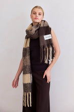 Load image into Gallery viewer, The Reykjavik Scarf - 100% Recycled - Brown Check