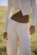 Load image into Gallery viewer, Drawstring Pointelle Pant: Gossamer
