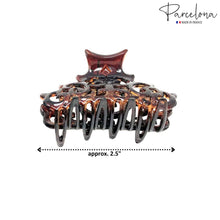 Load image into Gallery viewer, Parcelona French Beau Small Set of 2 Shell &amp; Black Jaw Hair Claw Clip