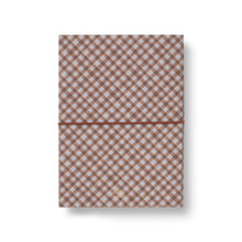 Load image into Gallery viewer, Fabric Lined Notebook, A5 Softcover - Petals &amp; Plaid