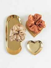 Load image into Gallery viewer, "Silken Hair" Silk Scrunchie Hair Tie - Caramel